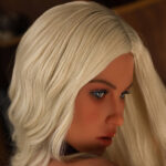 Elise TPE Doll - Poseable & Standable, Apricot Long Curly Hair with Middle Part, Lifelike Companion with Articulated Hands - Image 9